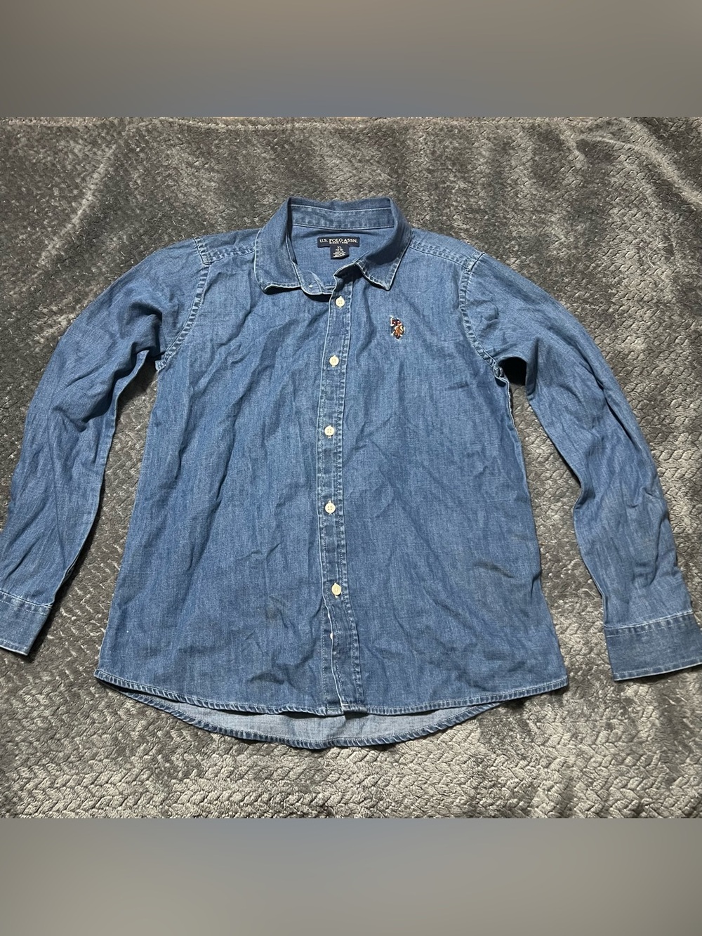 Polo by Ralph Lauren Kids Blue Denim Button-Down Shirt